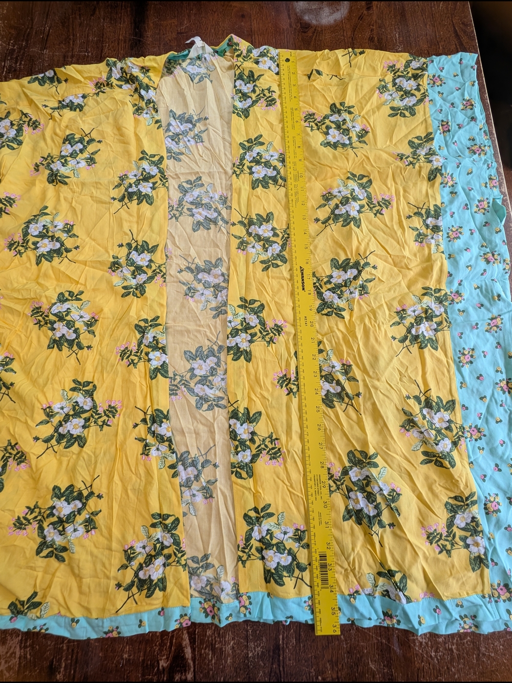 Matilda Jane Komono Yellow Floral Womens XS/S Coverup Lightweight Wrap NWT - Picture 2 of 9